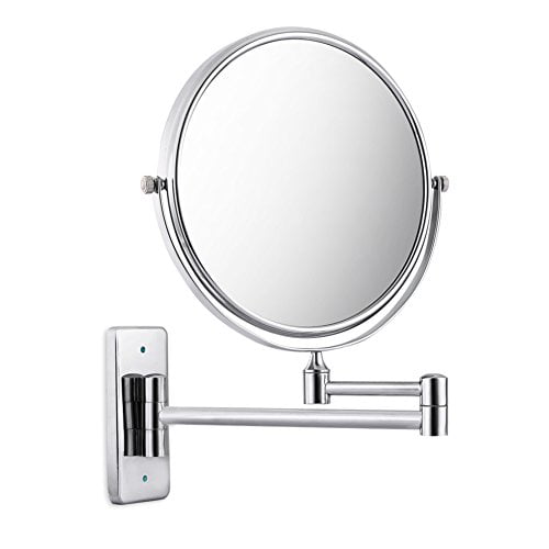 Foldable /Height-adjustable Wall Mounted Mirror 360-degree Swivel Function 